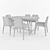 Elegant Sophie Chair & Tridente Table 3D model small image 3