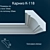 Title: Customizable K-118 Cornice (50x50 mm) 3D model small image 1