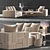 Luxury Babylon Sofa Set 3D model small image 2