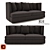 Elegant Milo Baughman 1038 Leather Sofa 3D model small image 1