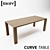 Sleek Curve Table : Modern Design 3D model small image 1