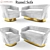 Russel Velvet Sofa: Futuristic Design, Luxurious Upholstery 3D model small image 1