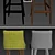 Modern Louvre Barstool Set 3D model small image 3