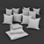 Botanical-inspired Accent Pillows 3D model small image 2