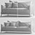 Luxury Italian Band Sofa: Trussardi Casa 3D model small image 3