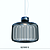 Elegant Stoneware Suspension Lamp 3D model small image 1