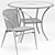 Elegant Brigance Bistro Set - Acadian Dining Chair 3D model small image 3