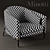 Elegant Minotti Fil noir Chair 3D model small image 3