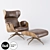 BD Barcelona Lounger Armchair Set: Stylish Design by Jaime Hayon 3D model small image 1