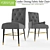 Elegant Confer Dining Fabric Chair 3D model small image 1