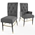 Elegant Confer Dining Fabric Chair 3D model small image 2