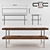 AS-58 Loft Style Solid Wood Floor Shelf 3D model small image 2