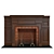 Modern Wooden Fireplace with Panels 3D model small image 1
