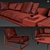 Poliform Set 05: Sofas, Armchair, Coffee Table 3D model small image 3