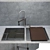 Blanco Attika XL60 Stainless Steel Sink & Culina-s Duo Mixer 3D model small image 2