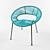 Modern Acapulco Dining Chair 3D model small image 2