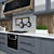 Industrial Loft Kitchen Dynamics 3D model small image 2