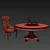 Elegant Carpanese Dining Set 3D model small image 3