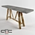Industrial Concrete Top Table 3D model small image 1