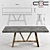 Industrial Concrete Top Table 3D model small image 2