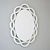 Modern Luxe Oval Wall Mirror 3D model small image 3