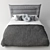 Elegant Gray Bed: 180x200cm 3D model small image 2