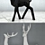 Elegant Deer Sculpture 3D model small image 2