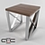 Alberta Metal and Wood Side Table 3D model small image 1