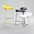 Modern BCN Slide Bar Stool Set 3D model small image 1