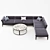 Sleek Modern Sofa 3D model small image 1