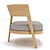Elegant Wood-Accented Armchair 3D model small image 2