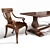 Classic Elegance: Theodore Alexander Chair and Dining Table Set 3D model small image 2