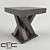 Modern Natural Wood Side Table 3D model small image 1