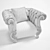 Luxury Italian Leather Armchair Oceano 3D model small image 3