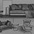 Modern Minotti Sherman Sofa Set 3D model small image 3