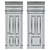 Filleted Door Panel - 800mm 3D model small image 2