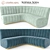 Sophisticated Velvet Lounge Sofa 3D model small image 1