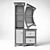 Vintage-inspired Dust Furniture Cabinet 3D model small image 3