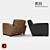 Classic Leather Library Chair 3D model small image 2