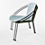 Modern Metal Hoop Chair 3D model small image 1