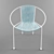 Modern Metal Hoop Chair 3D model small image 3