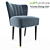 Elegant Arizona Dining Chair 3D model small image 1