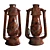 Antique Rustic Kerosene Lamp 3D model small image 2