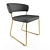 Ashland: Gray & Rosegold Dining Chair 3D model small image 2