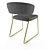 Ashland: Gray & Rosegold Dining Chair 3D model small image 3