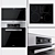 Miele H 2265 B Active Oven, DG 6030 Double Boiler, KM 6117 Cooking Surface 3D model small image 1