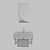 Modern Rectangular Wash Basin 3D model small image 3