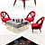 Elevated Elegance: Scarlet Armchair & Kenzo Center Table 3D model small image 2