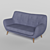 Stylish 2 Seater Sofa Selene 3D model small image 1