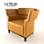 Title: Hemingway Turbosmooth Armchair 3D model small image 1